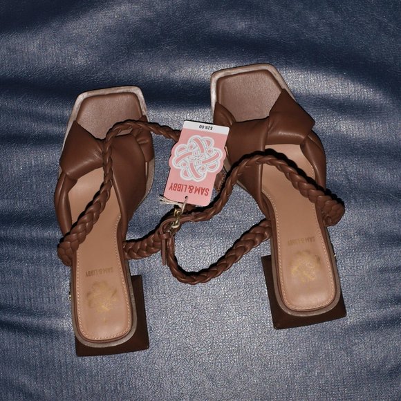 Sam & Libby Brown Sandals Women's 8 - Picture 2 of 7